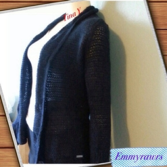 New Navy Open Stitched Knitted Cardigan - Picture 4 of 4